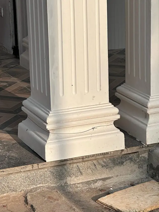 Bases of the paired square columns